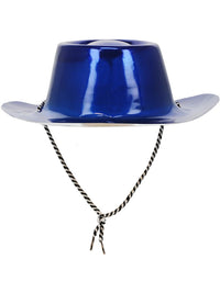 Blue Metallic Cowboy Hat Dress Loud