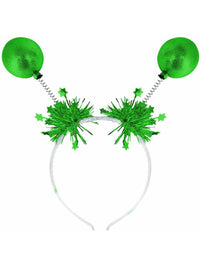 Green Metallic Ball Bopper Headband