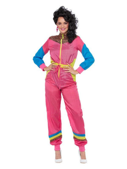 80s Colour Block Ski Shell Suit Costume - Adult Weekender
