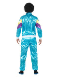 80s Height of Fashion Shell Suit Costume, Blue Dress Loud