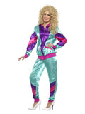 80s Height of Fashion Shell Suit Costume, Female, Dress Loud