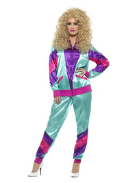 80s Height of Fashion Shell Suit Costume, Female, Dress Loud