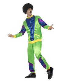 80s Height of Fashion Shell Suit Costume, Male, Gr Dress Loud