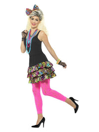 80s Party Girl Kit, Multi-Coloured Dress Loud