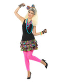 80s Party Girl Kit, Multi-Coloured Dress Loud