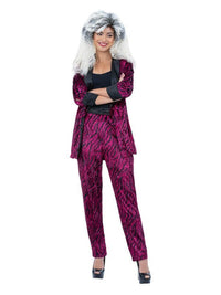 80s Pink Zebra Suit Costume, Unisex Dress Loud