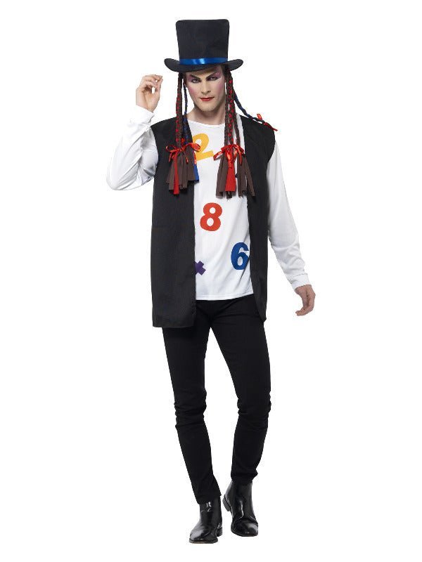 80s Pop Star Costume, Multi-Coloured Dress Loud