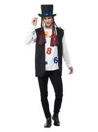 80s Pop Star Costume, Multi-Coloured Dress Loud