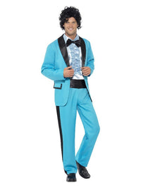 80s Prom King Costume, Blue Dress Loud