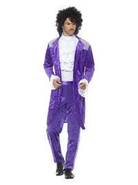 80s Purple Musician Costume, Purple Dress Loud