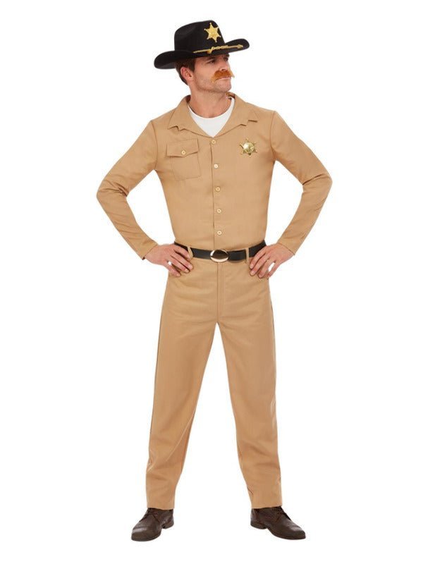 80s Sheriff Costume, Beige Dress Loud