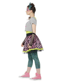 80s Wild Child Costume, Multi-Coloured Dress Loud