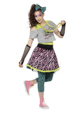 80s Wild Child Costume, Multi-Coloured Dress Loud