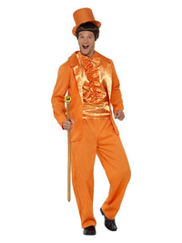 90s Stupid Tuxedo Costume, Orange Dress Loud
