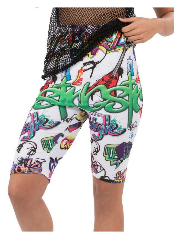 90s Unisex Graffiti Cycling Shorts Dress Loud