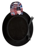 Flocked Topper Hat, Black Dress Loud