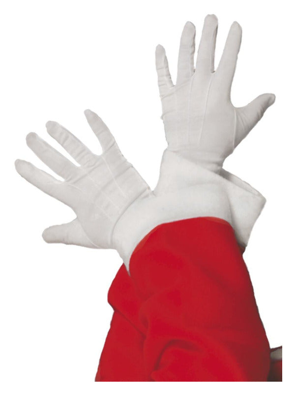 Santa Gloves, White Dress Loud