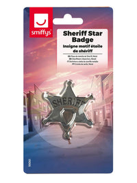 Sheriff Star Badge, Silver