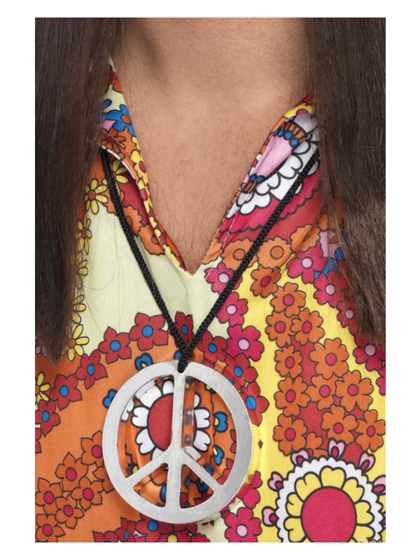 Peace Sign Medallion, Silver Dress Loud