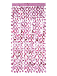 Heart Foil Curtain Backdrop, Pink