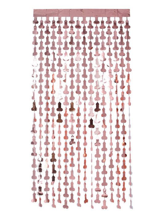 Funny Foil Curtain Backdrop, Rose Gold Dress Loud