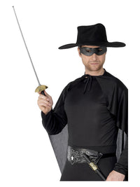 Rapier Sword and Eye Mask, Green & Black Dress Loud