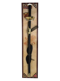 Rapier Sword and Eye Mask, Green & Black Dress Loud