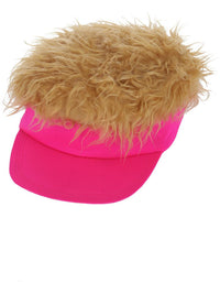 80s Neon Pink Visor Hat Dress Loud