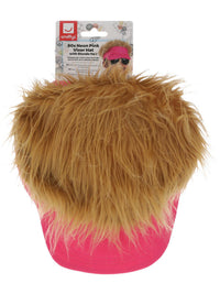 80s Neon Pink Visor Hat Dress Loud
