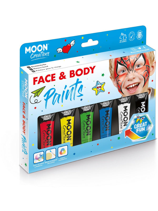 Moon Creations Face & Body Paint, Assorted Dress Loud