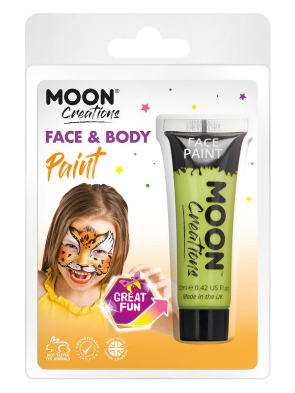 Moon Creations Face & Body Paint, Lime Green Dress Loud