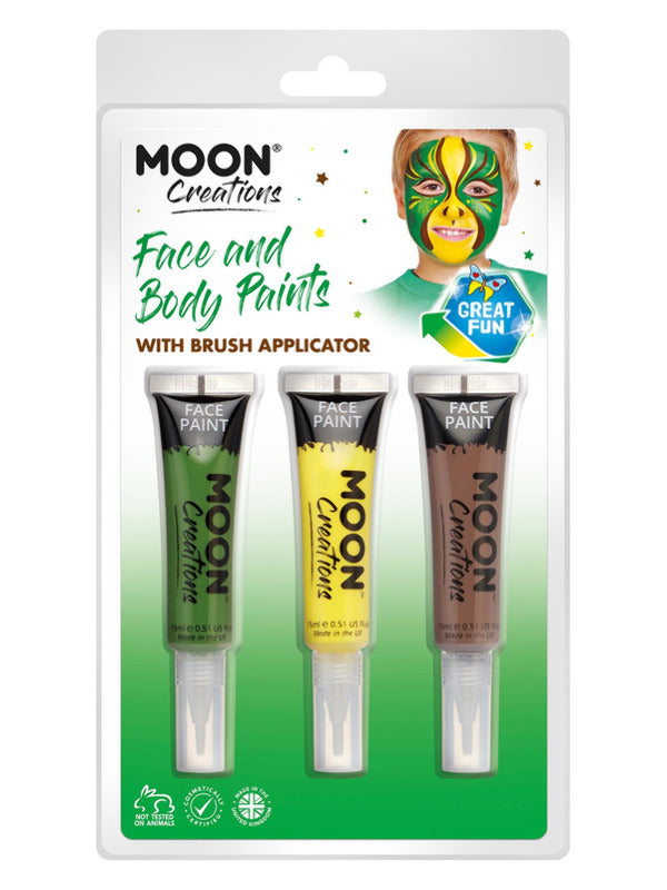 Moon Creations Face & Body Paints and Brush, Dress Loud