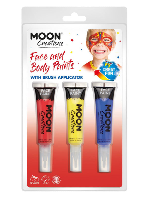 Moon Creations Face & Body Paints and Brush, Dress Loud