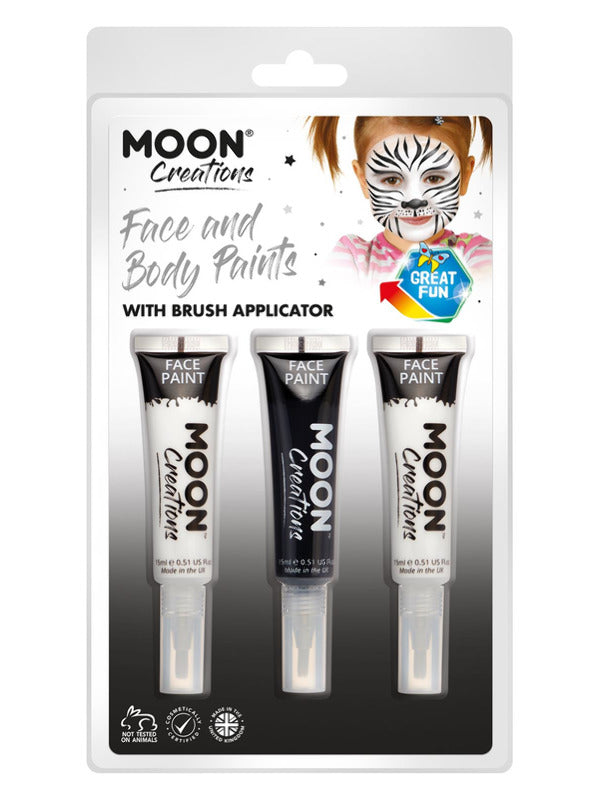 Moon Creations Face & Body Paints and Brush, Dress Loud
