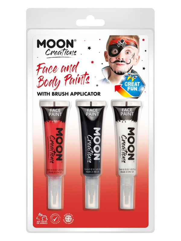 Moon Creations Face & Body Paints and Brush, Dress Loud