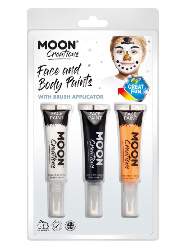 Moon Creations Face & Body Paints and Brush, Dress Loud