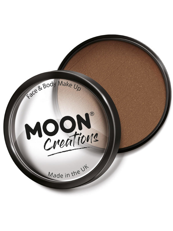 Moon Creations Pro Face Paint Cake Pot, Mid Brown Dress Loud
