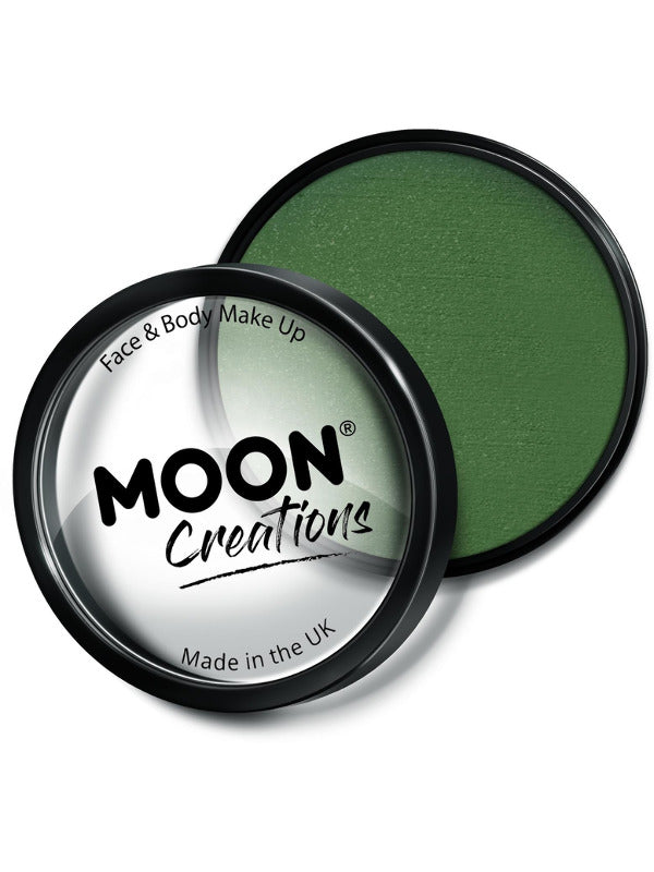 Moon Creations Pro Face Paint Cake Pot, Army Green Dress Loud
