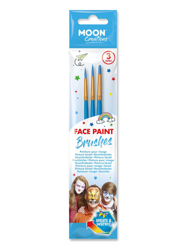 Moon Creations Face Paint Brushes, Blue Dress Loud