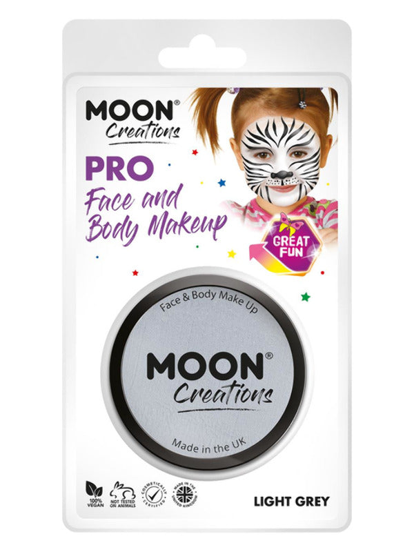 Moon Creations Pro Face Paint Cake Pot, Light Grey Dress Loud