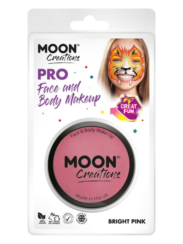 Moon Creations Pro Face Paint Cake Pot,Bright Pink Dress Loud