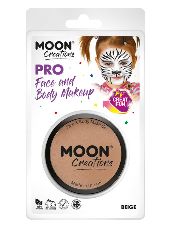 Moon Creations Pro Face Paint Cake Pot, Beige Dress Loud
