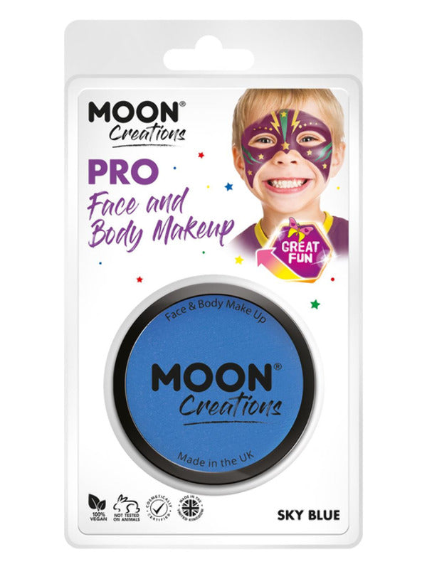 Moon Creations Pro Face Paint Cake Pot, Sky Blue Dress Loud