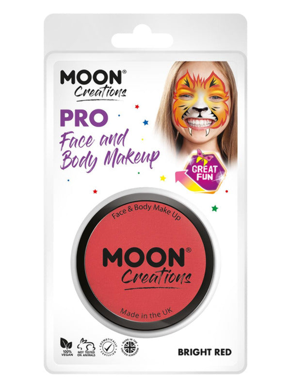 Moon Creations Pro Face Paint Cake Pot, Bright Red Dress Loud