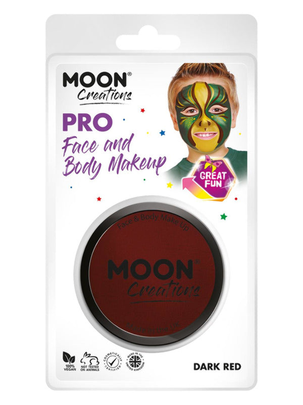 Moon Creations Pro Face Paint Cake Pot, Dark Red Dress Loud