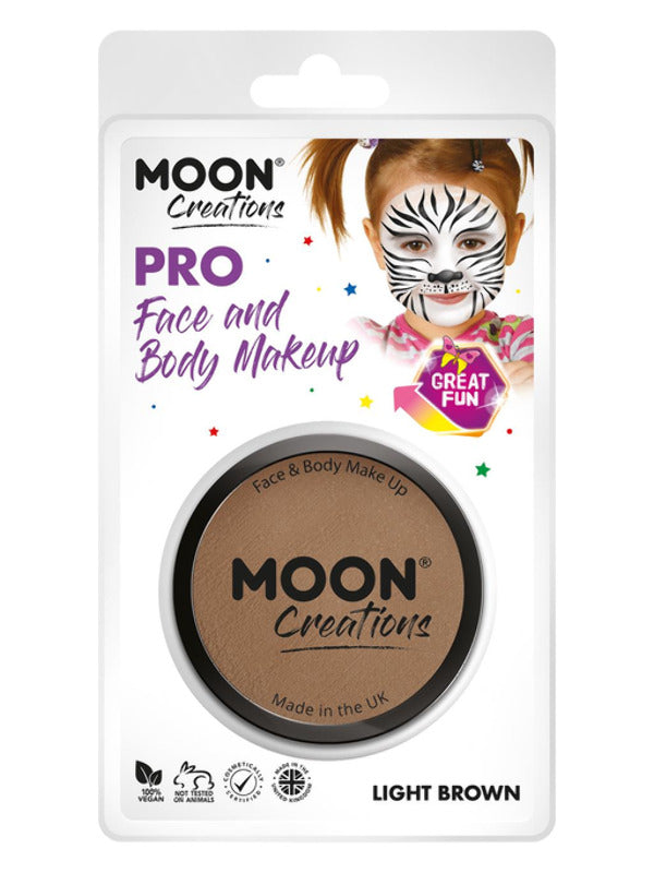 Moon Creations Pro Face Paint Cake Pot,Light Brown Dress Loud