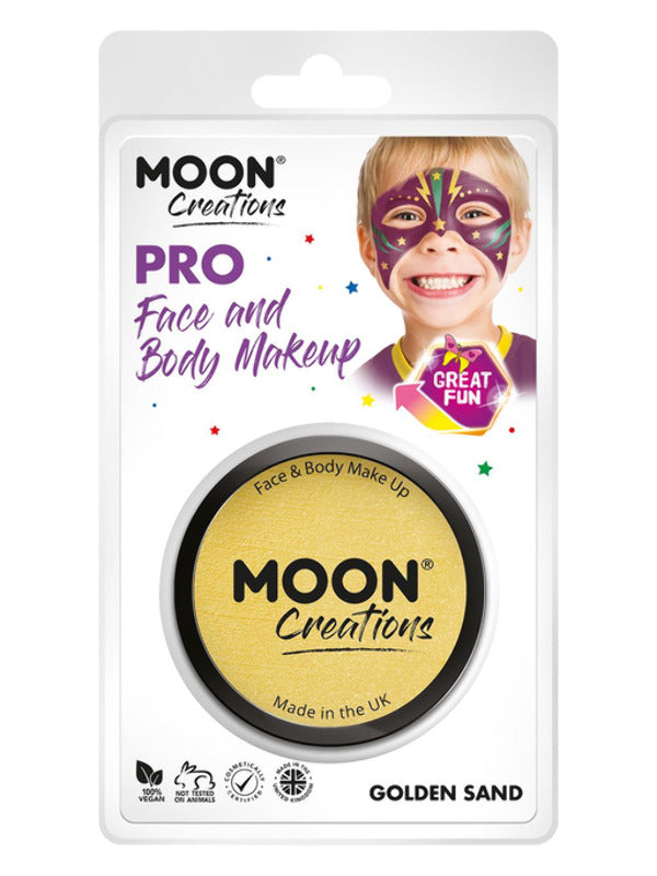 Moon Creations Pro Face Paint Cake Pot,Golden Sand Dress Loud