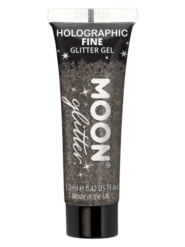 Moon Glitter Holographic Fine Glitter Gel, Black Dress Loud