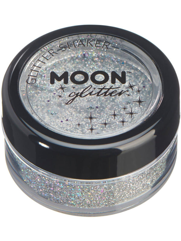 Moon Glitter Holographic Glitter Shakers, Silver Dress Loud