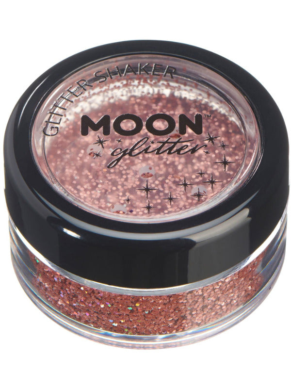 Moon Glitter Holographic Glitter Shakers,Rose Gold Dress Loud
